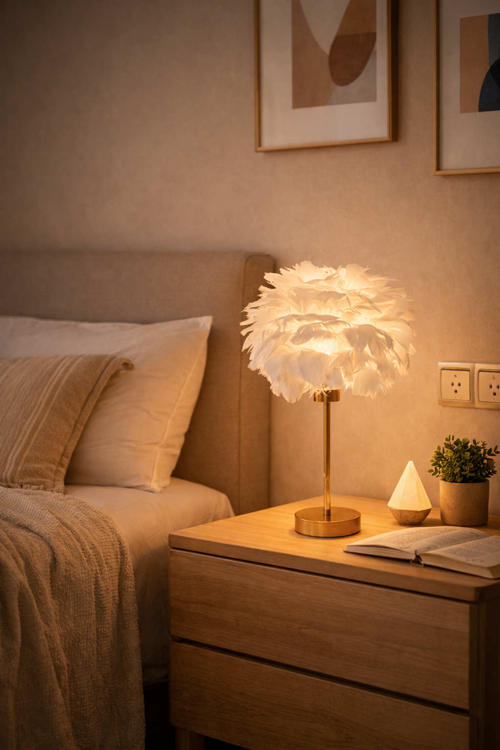 Fjærlampe - Skandinavisk Designlampe | Oakhaven Studio