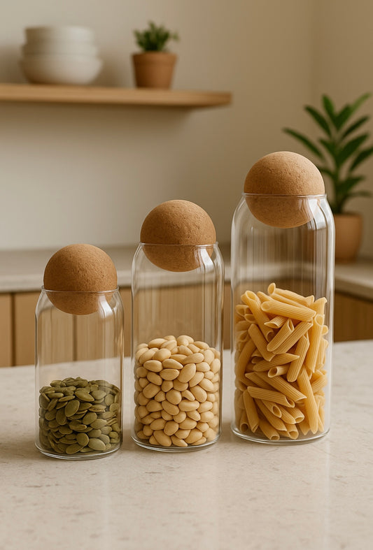 Glasskrukker til matoppbevaring